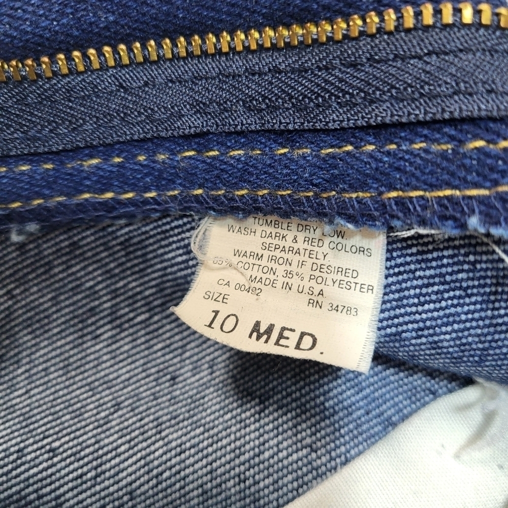 Lee Jeans Vintage Dark Wash High Rise 90s Straight Leg Made In USA Size 10 Vtg - Picture 7 of 8